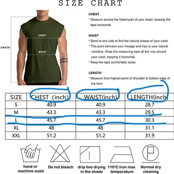 3 Pack Men's Cotton Gym Tank Tops Workout Sleeveless （NEW) - Picture 10 of 16